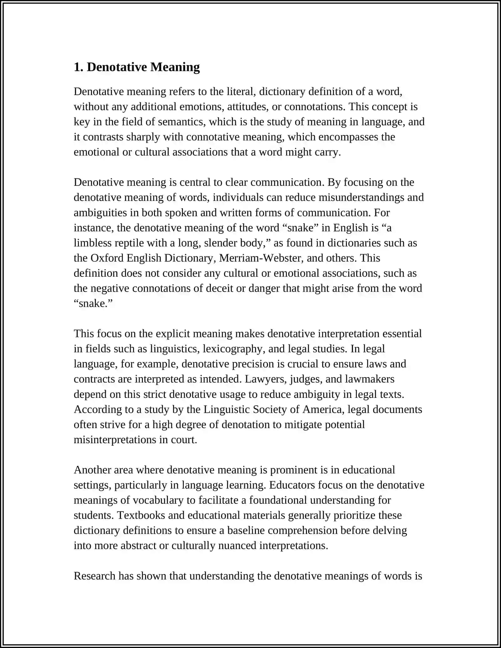 TYPES OF MEANING AND LEXICAL-SEMANTIC MEANINGS OF WORDS 4