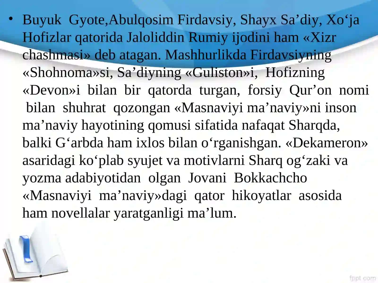 O‘RTA ASRLAR ADABIYOTI: SHARQ VA G‘ARB ADABIYOTI 4