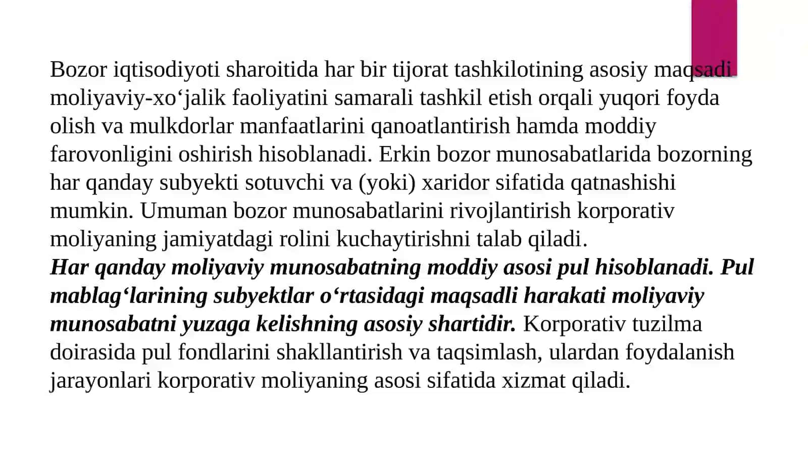 KORPORATIV MOLIYAVIY MUNOSABATLAR TIZIMI 4