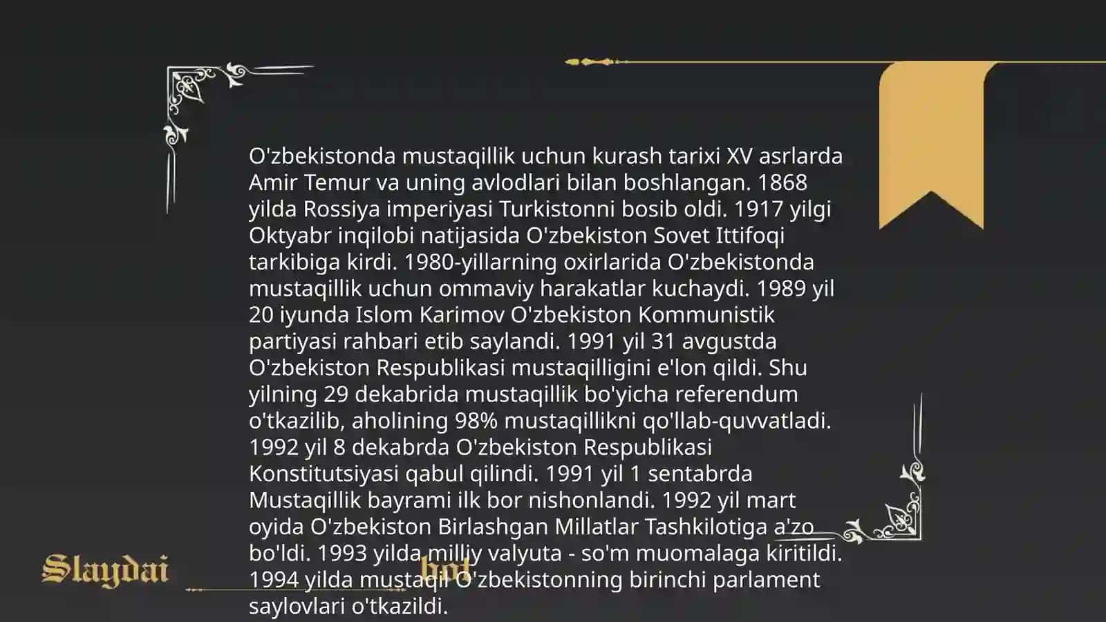 O'zbekistonda mustaqillik g'oyalarining tarixiy asoslari 4