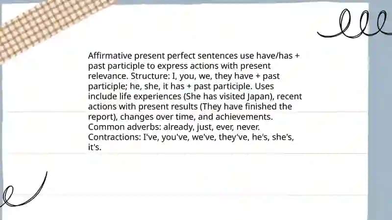 Present perfect 4