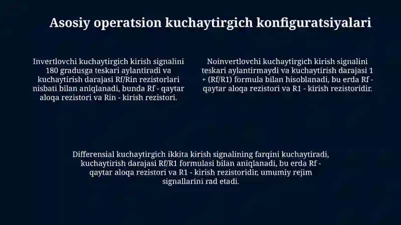 Operatsion kuchaytirgichlar 4