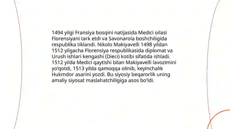 Nikolo Makiyavelining,,Hukmdor'' asari 4
