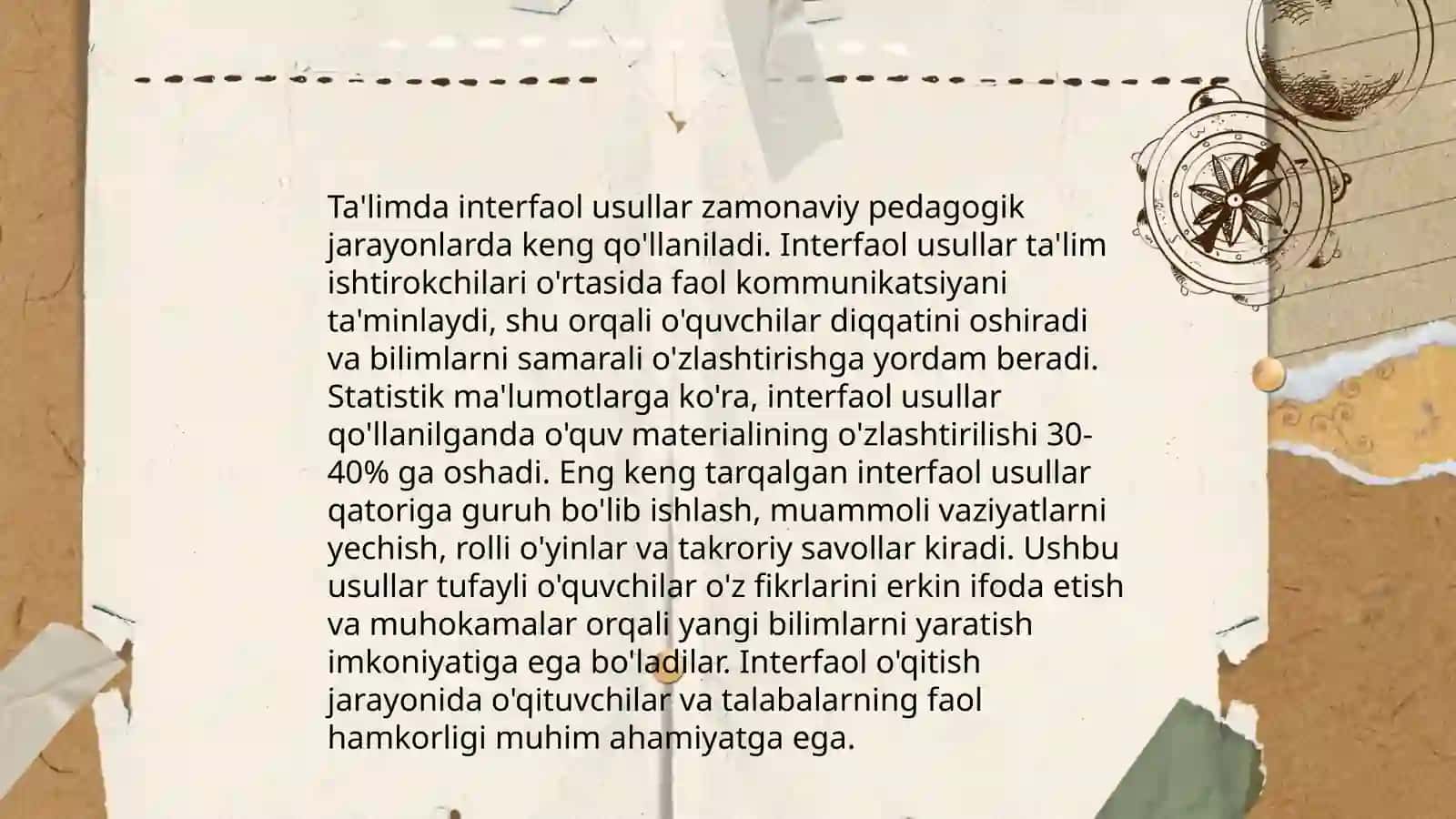 Talabalarni faollashtirish metodlari 4