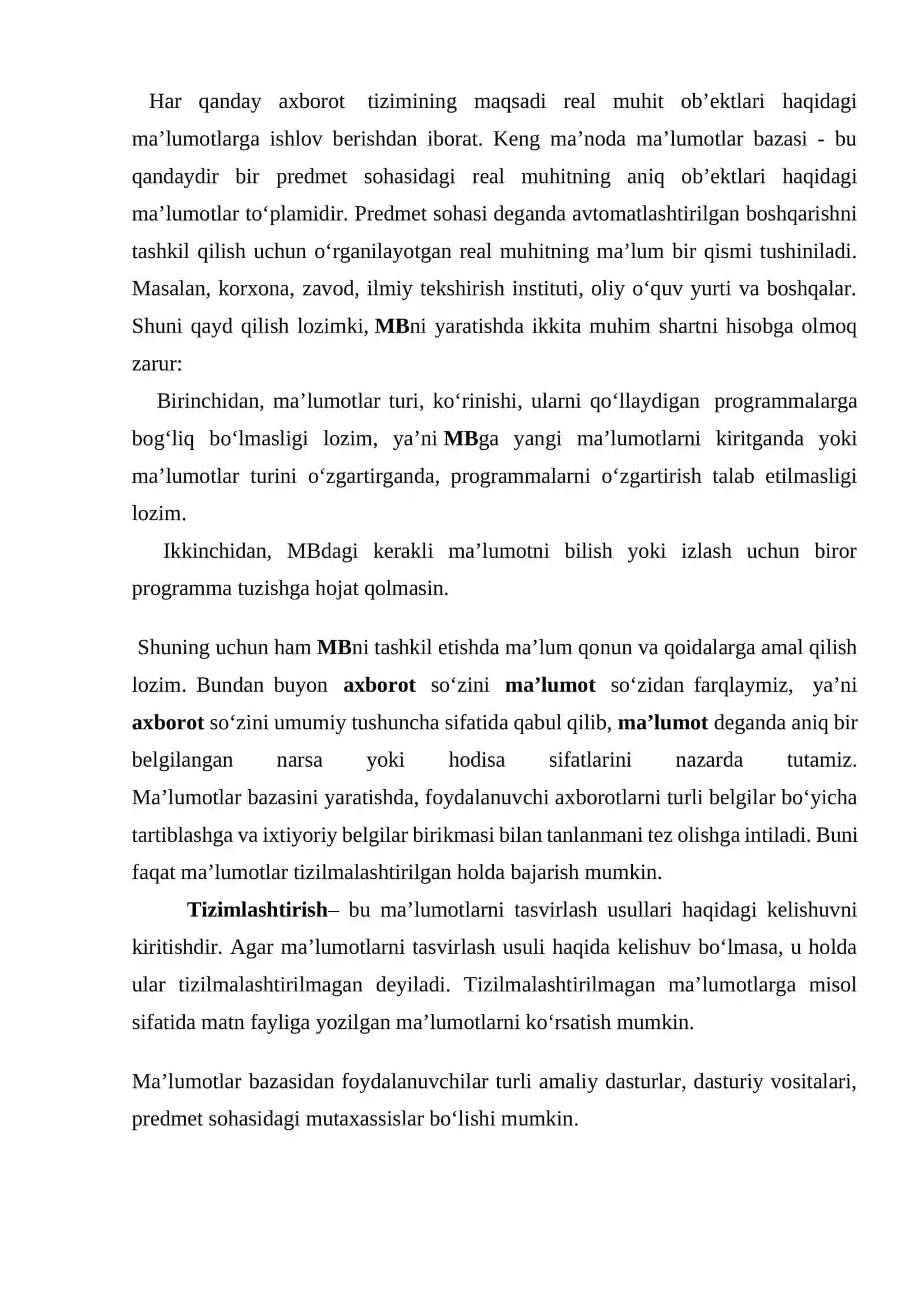 Mahalla ma’lumotlar bazasini loyihalash 4
