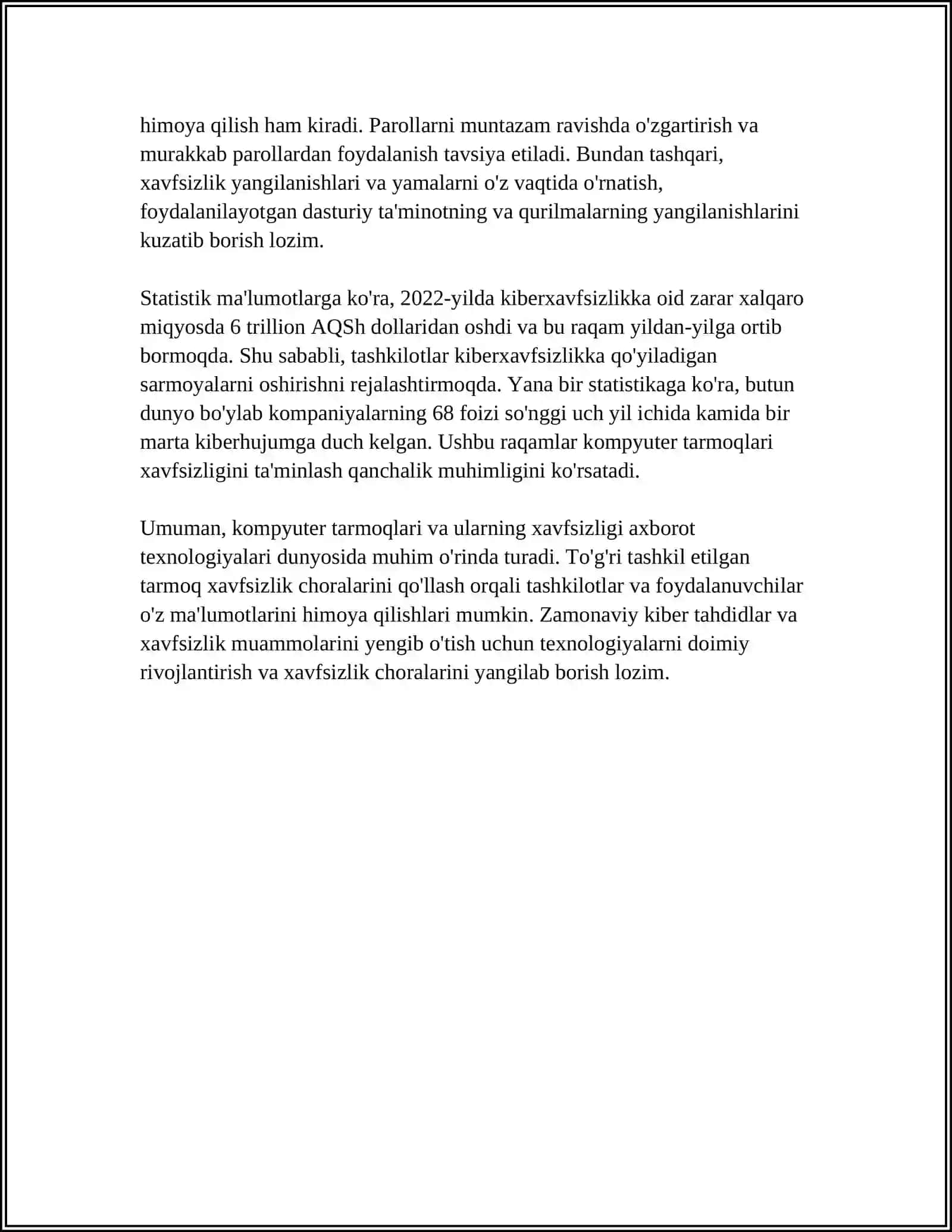 Kompyuter tarmoqlari va ularning xavfsizligi 4