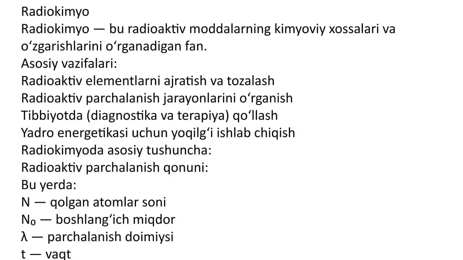 Aktinoidlar.Radiokimyo. Transuran elementlar. Tabiiy va sunʼiy radiofaollik 4