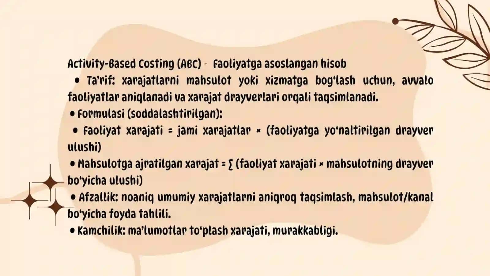 Xarajatlarni Tashkil Etishning Zamonaviy Usullari 4