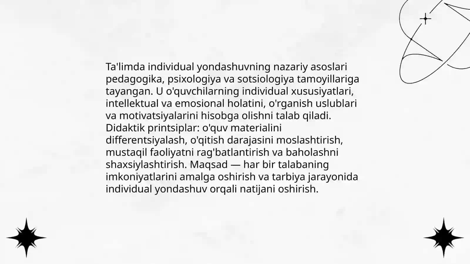 Tarbiyada individual yondashuv muammosi 4