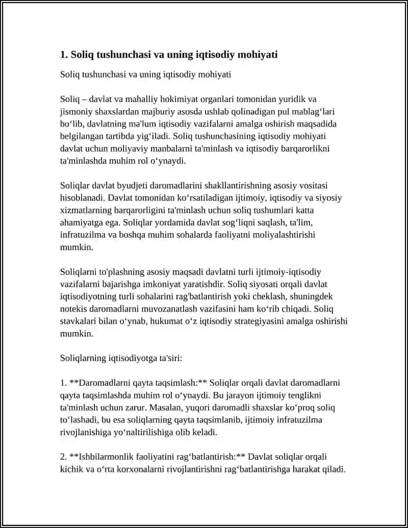 SOTISHDAN OLINADIGAN SOLIQLARNING MOHIYATI VA UNI YIG’ISH USULLARI 4