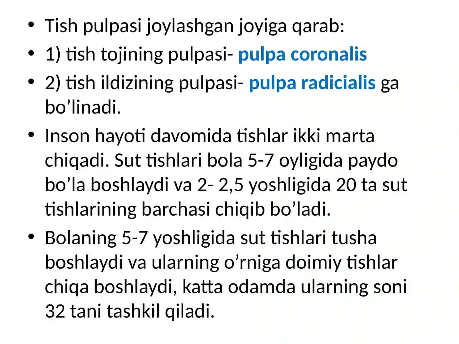 Tishlarning umumiy va xususiy anatomiyasi 4