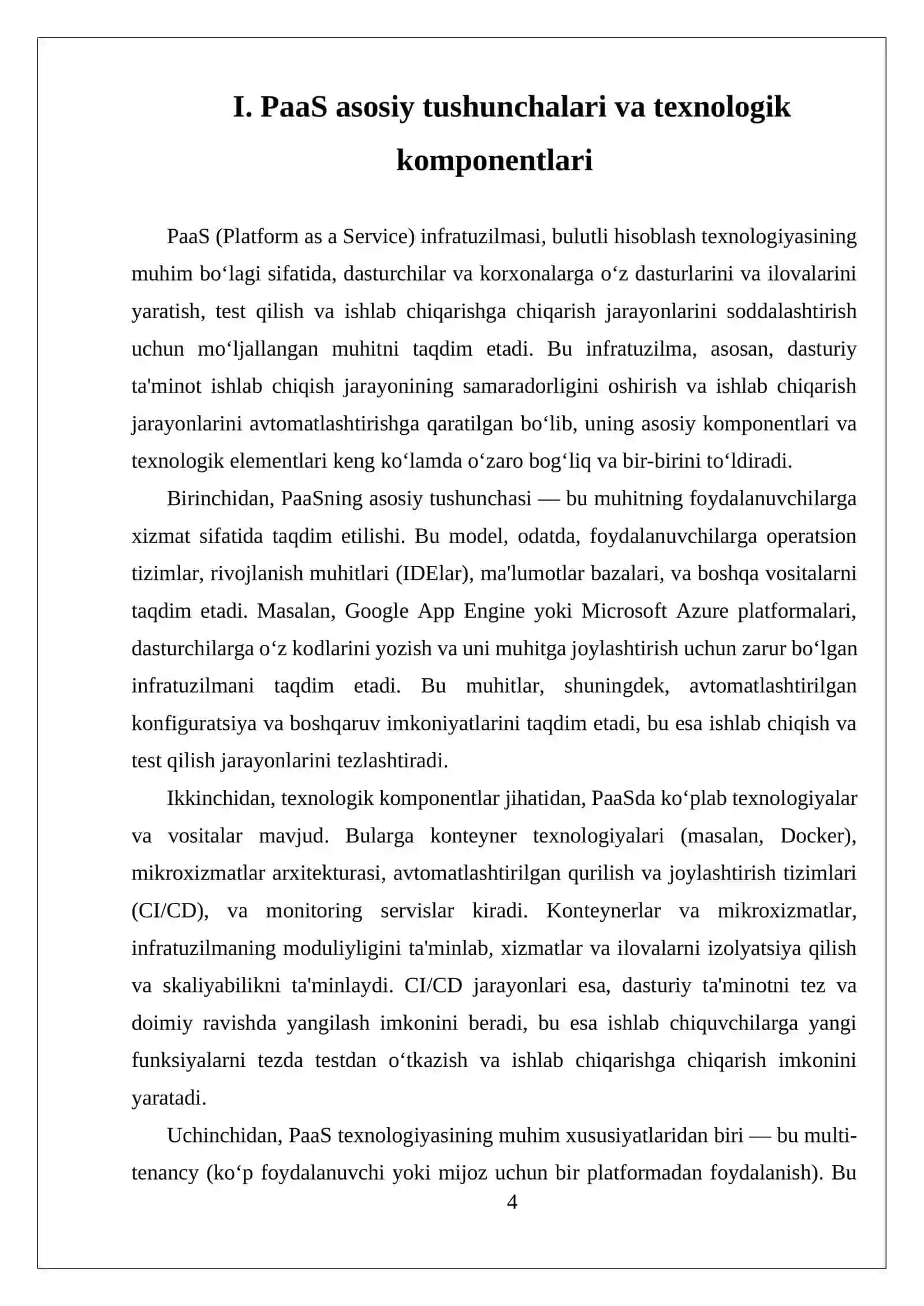 PAAS Infratuzulmasini yaratish va foydalanish 4