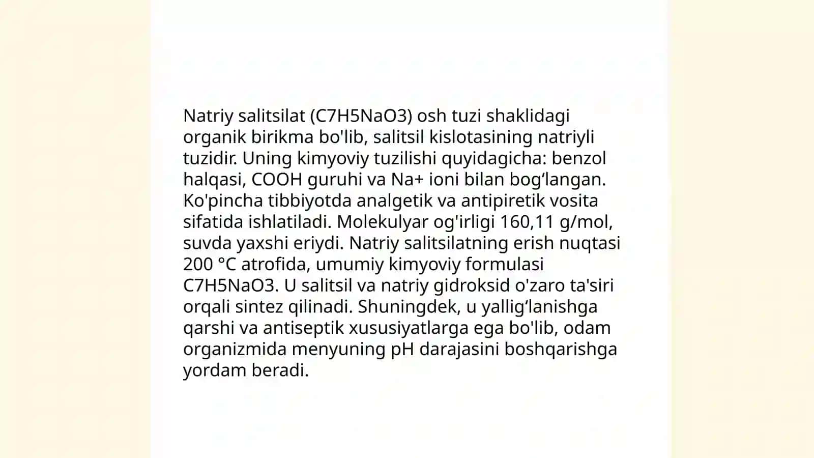 Natriy salitsilat massasini aniqlash 4
