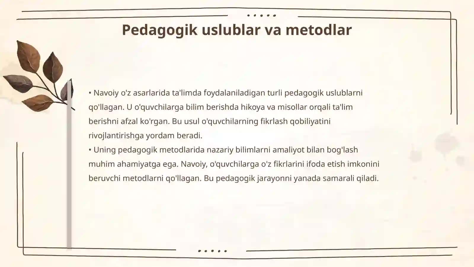 Alisher Navoiyning pedagogik qarashlari 4