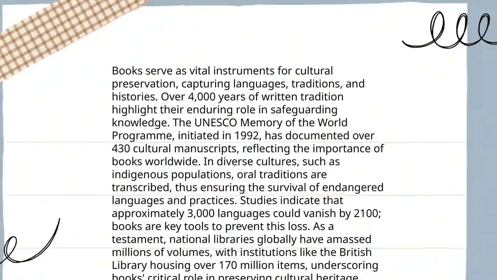 The role of books 4