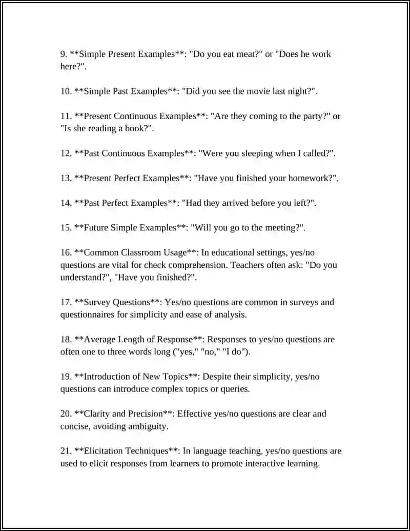 Yes/No Questions in English 4