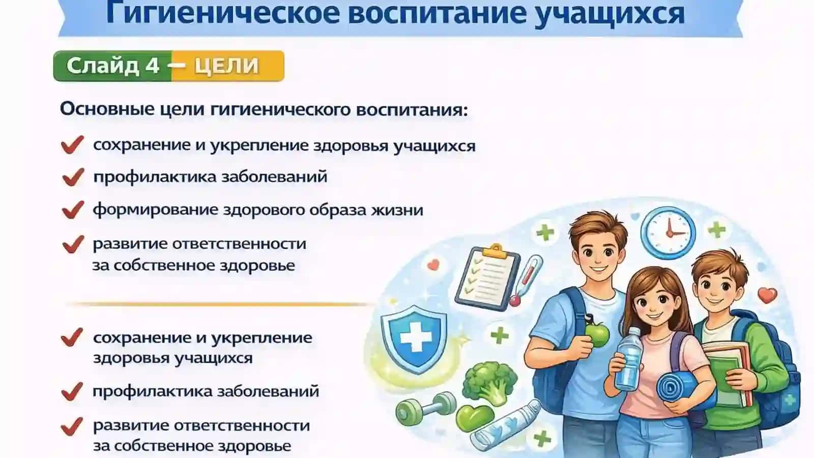 Гигиеническое воспитание учащихся 4