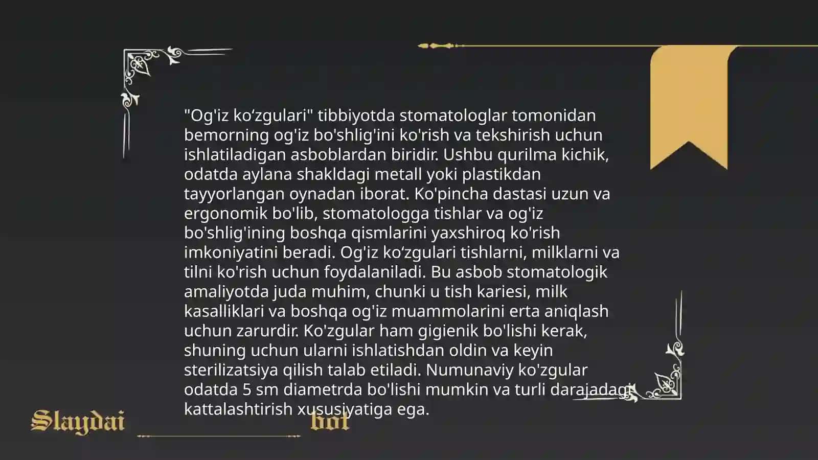 Stomatologik zondlar 4