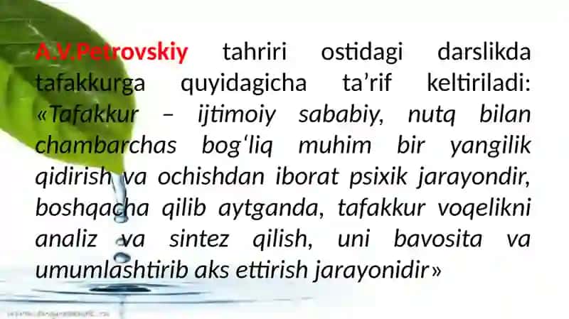 Tafakkur va nutqning psixologik  tavsifi4 4