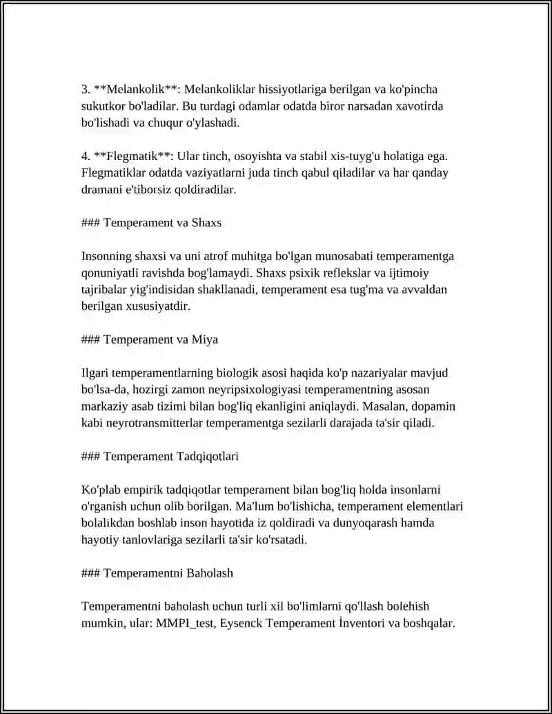 TEMPERAMENT VA UNING NAZARIYALARI 4