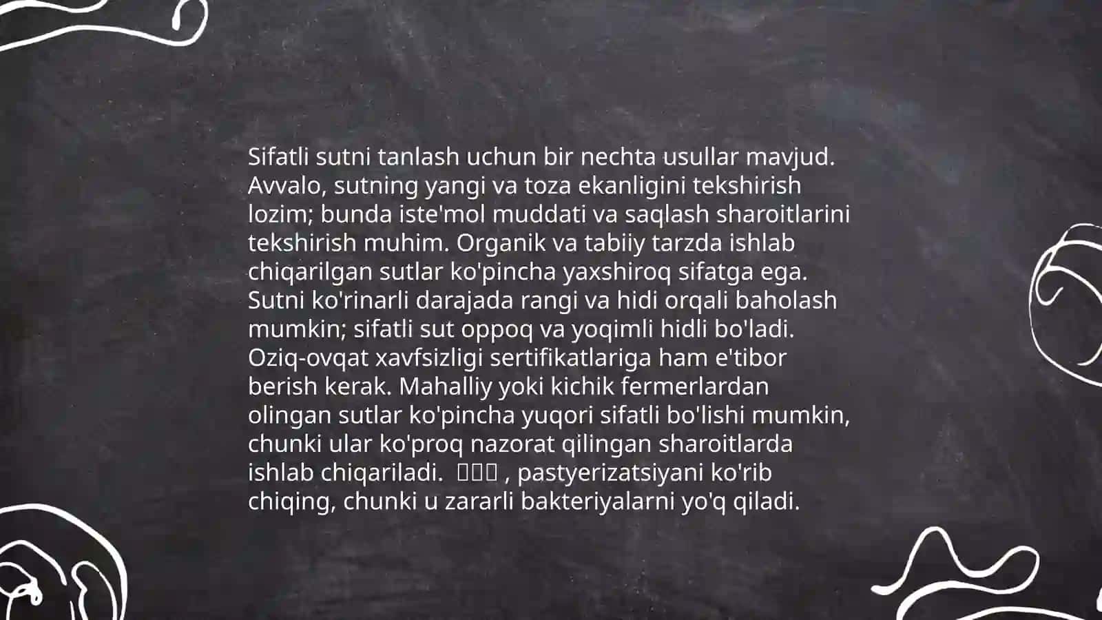 Sut shakari olish texnologiyasi 4