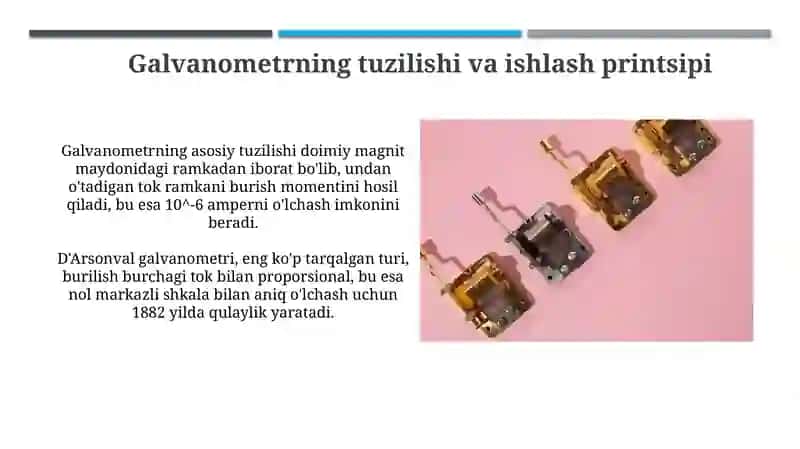 Galvanometr,voltmetr va ampermetrning tuzilishi 4