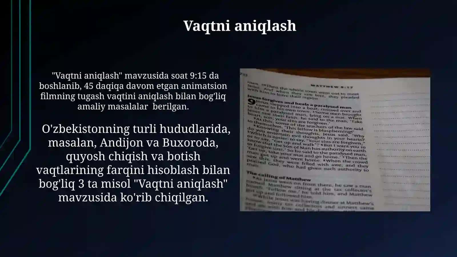 Amaldagi 4-sinf matematika darsligining misol vamasalalariniishlash 4