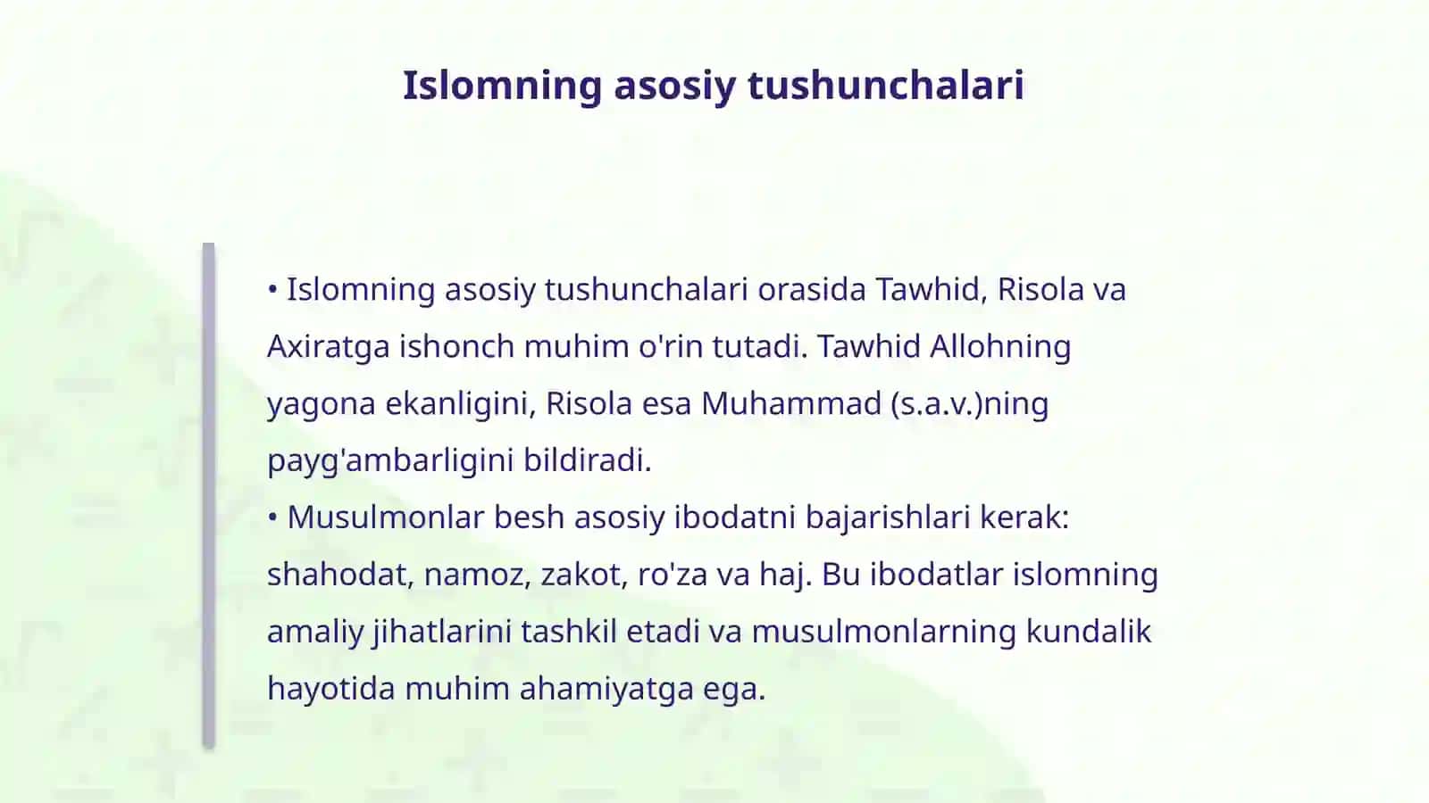 ISLOM TA'LIMOTI VA AQIDAVIY YO'NALISHLARI 4