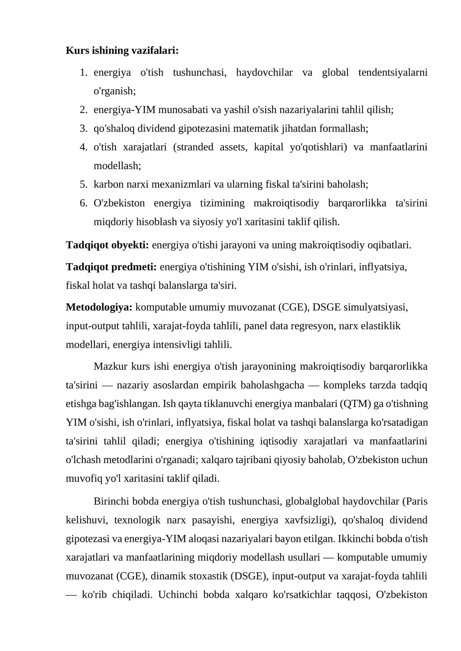 ENERGIYA O'TISH JARAYONI VA MAKROIQTISODIY BARQARORLIK 4