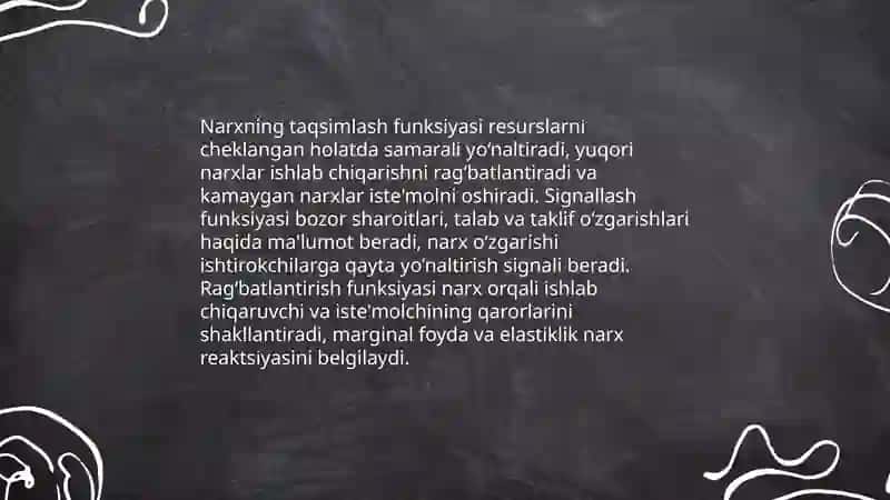 Narxning mohiyati va shakllanish xususiyatlari 4