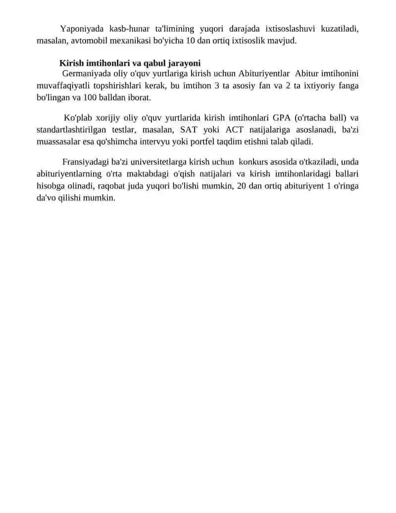 Xorijiy mamlakatlardagi oliy va kasb talim tizimi 4