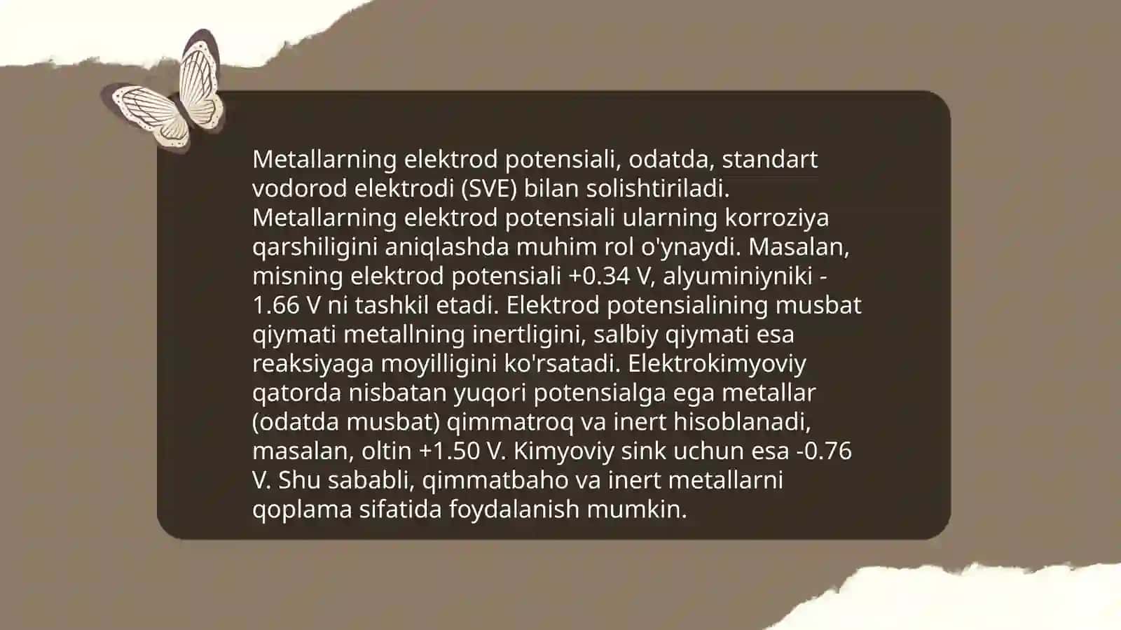 Metallarning elektrokimyoviy xossalari 4