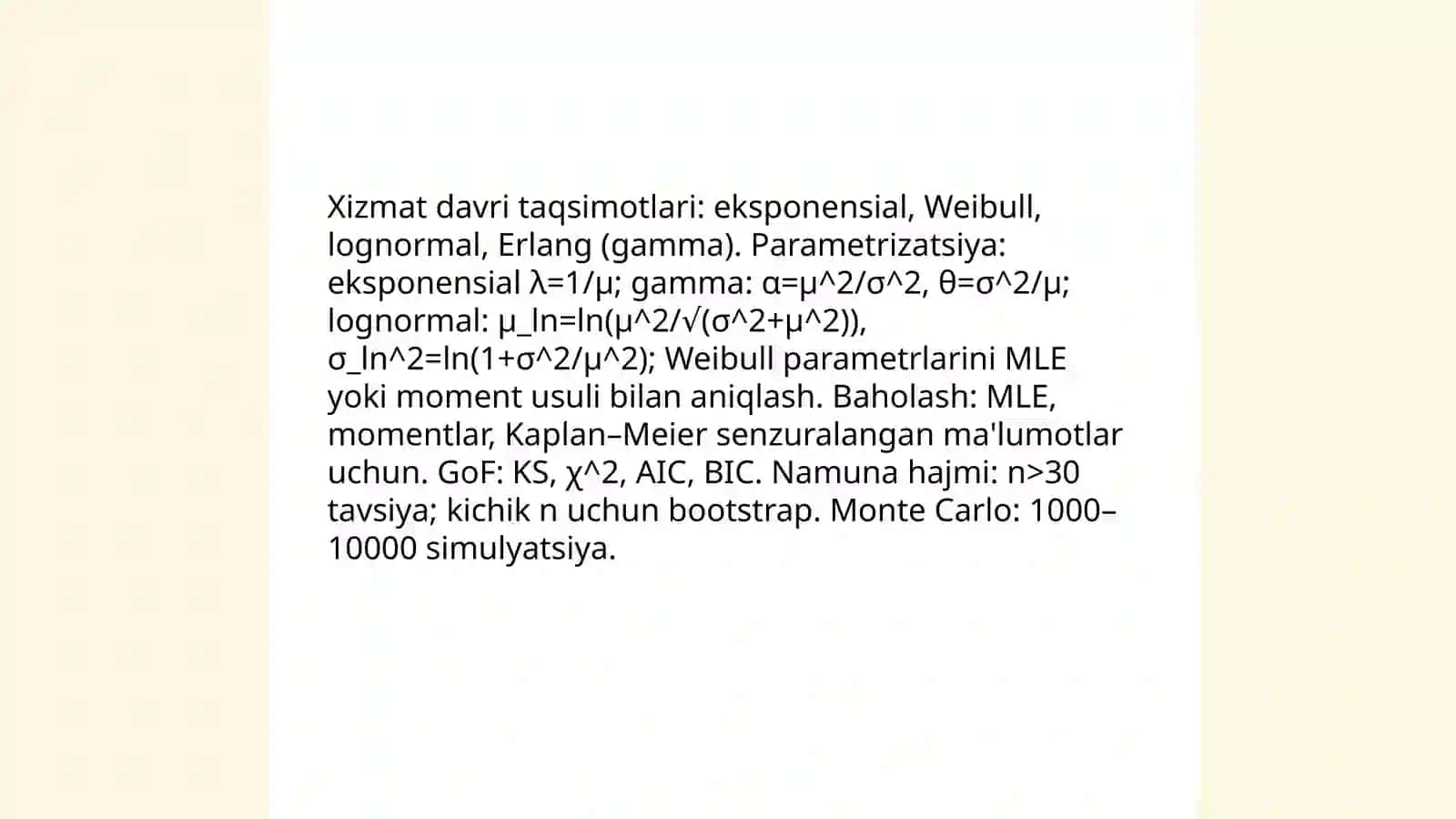 TXK davriyligini taqlidiy (imitatsion) modellashtirish (monte-karlo) usuli 4