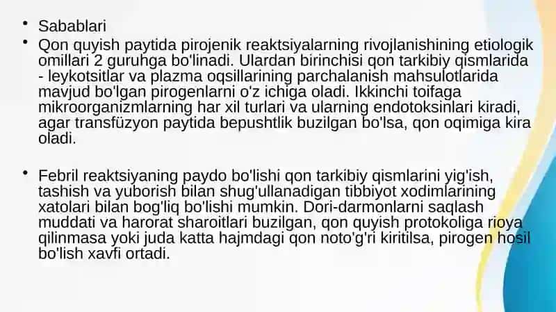 Pirogenik reaktsiyalar 4