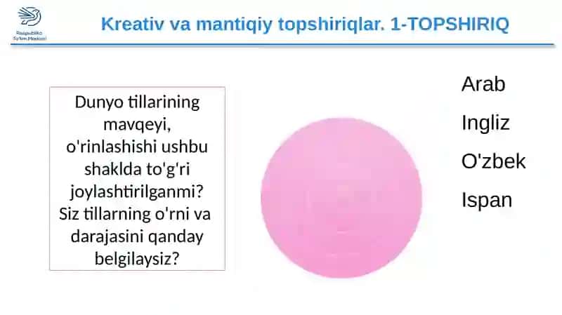 Dunyo tillari va O'zbek tili 4