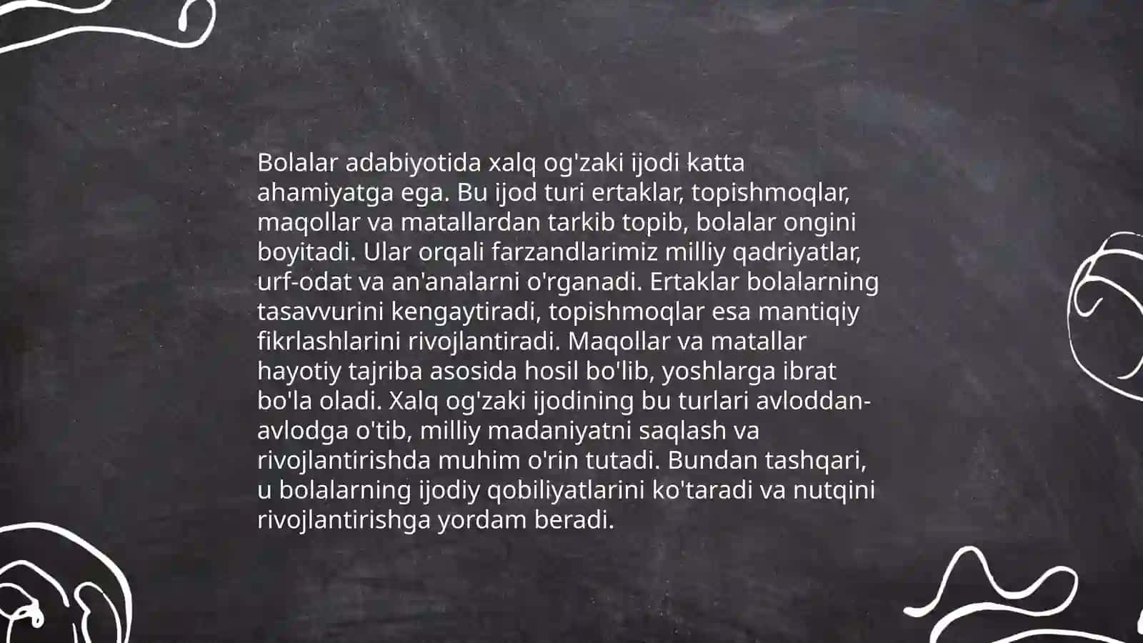 Bolalar adabiyotida o'ziga xoslik 4