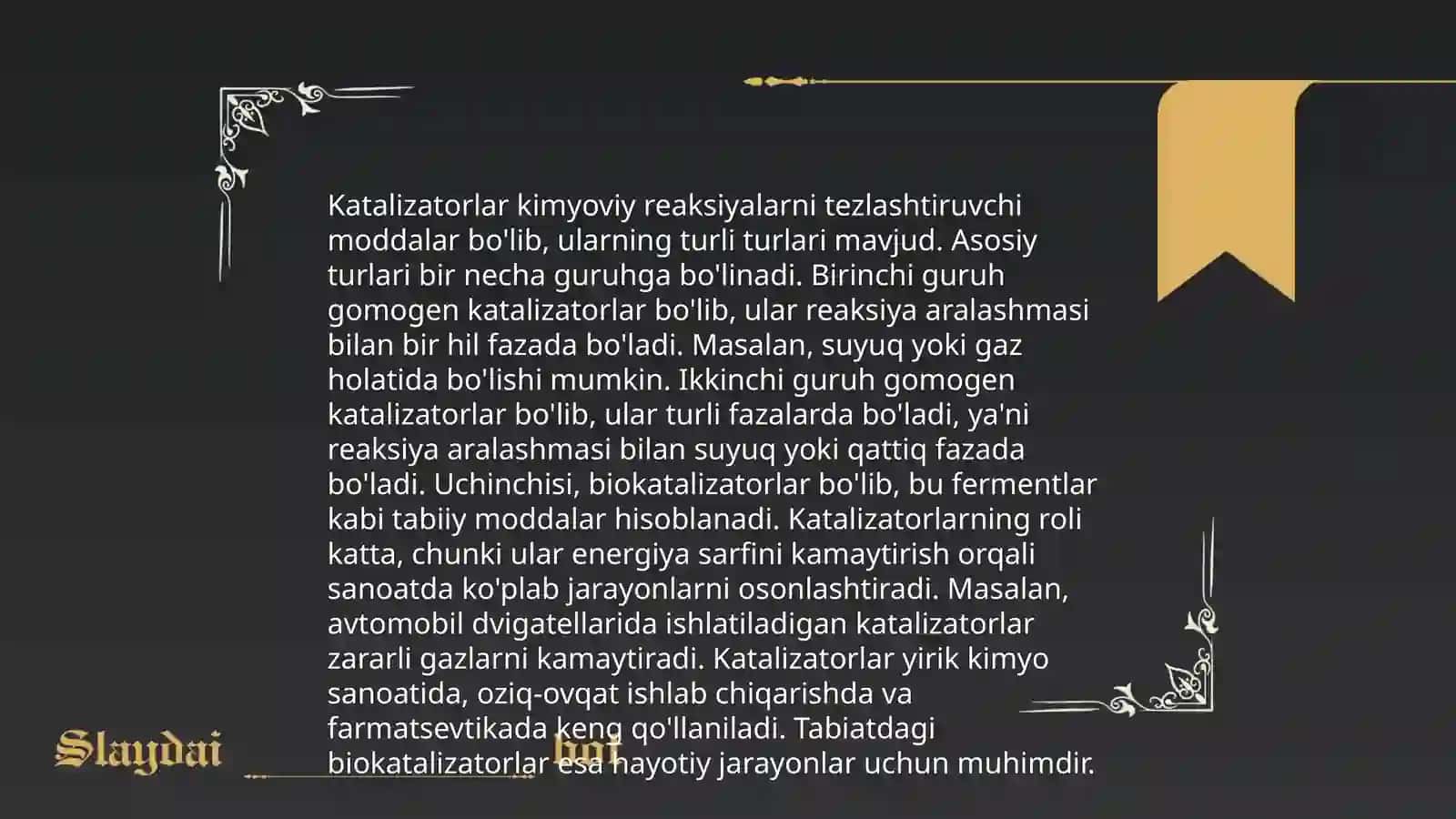 Katalitik usul bilan atmosferani tozalash nazariyasi 4