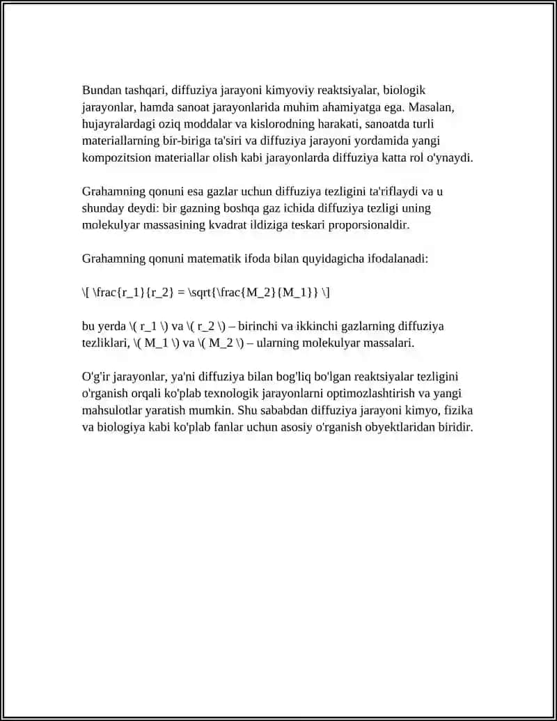 GAZLARDA DIFFUZIYA HODISASI 4