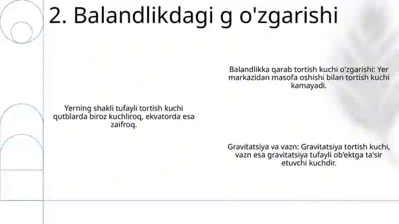 Gravitatsiya va jism og'irligi 4