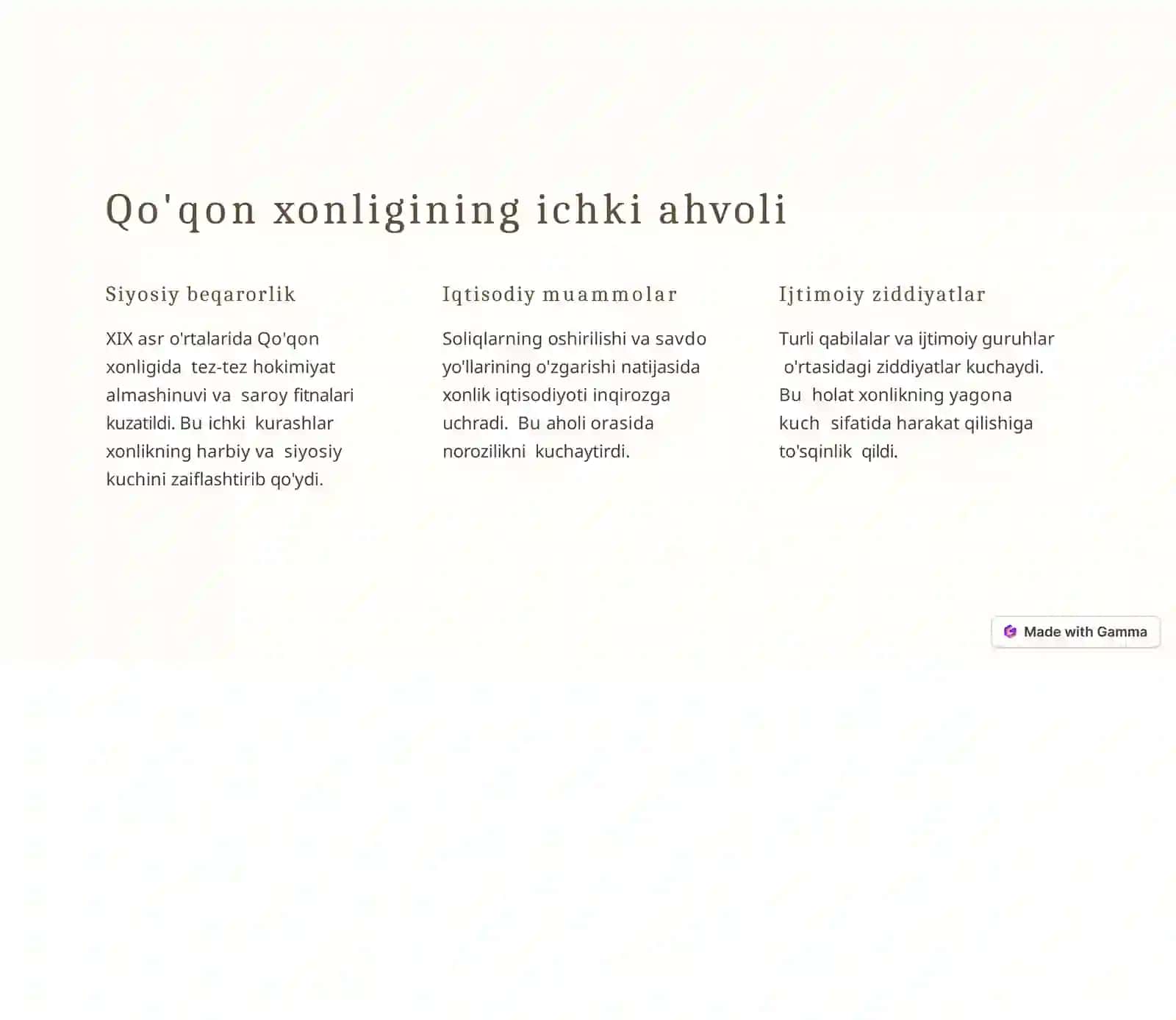 Qo'qonxonligining ChorRossiyasitomonidanbosibolinishi 4