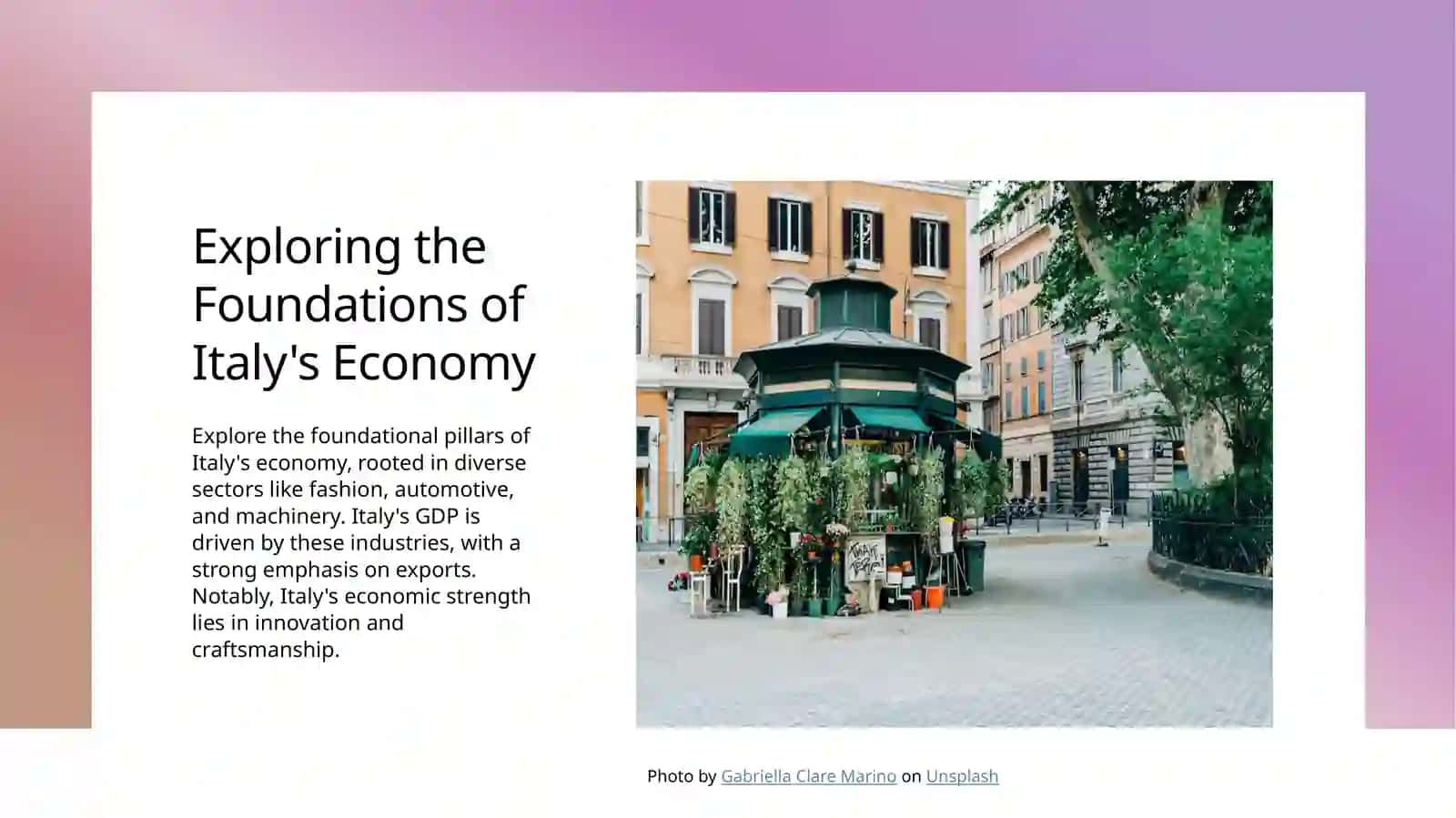 ECONOMY OF ITALY 4