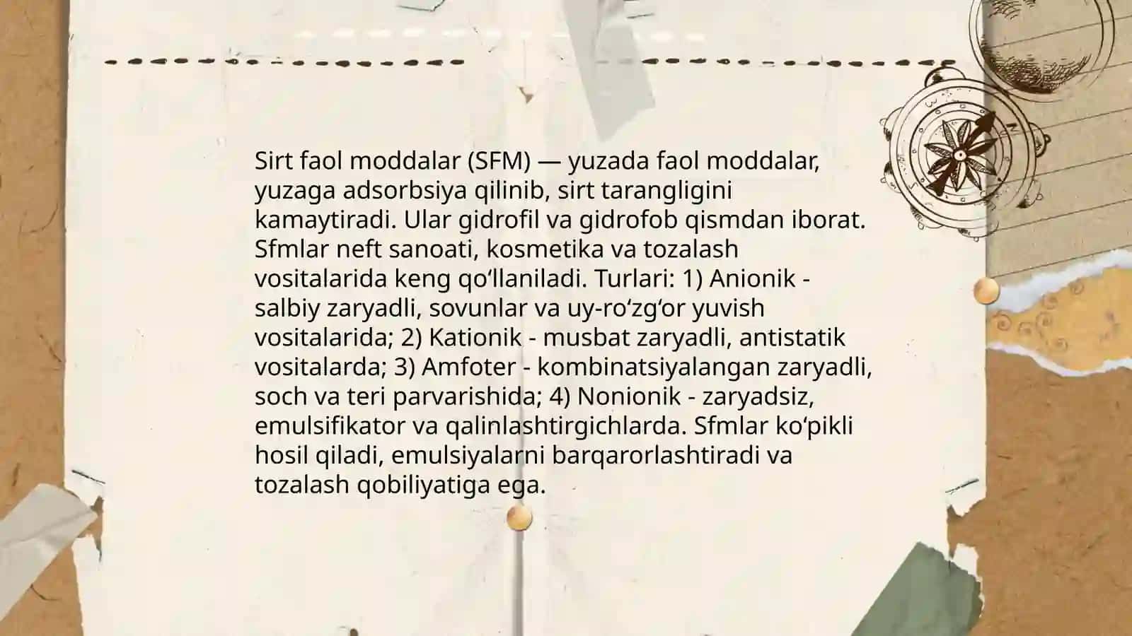 Lipidlar asosida sirt faol moddalarni olish 4