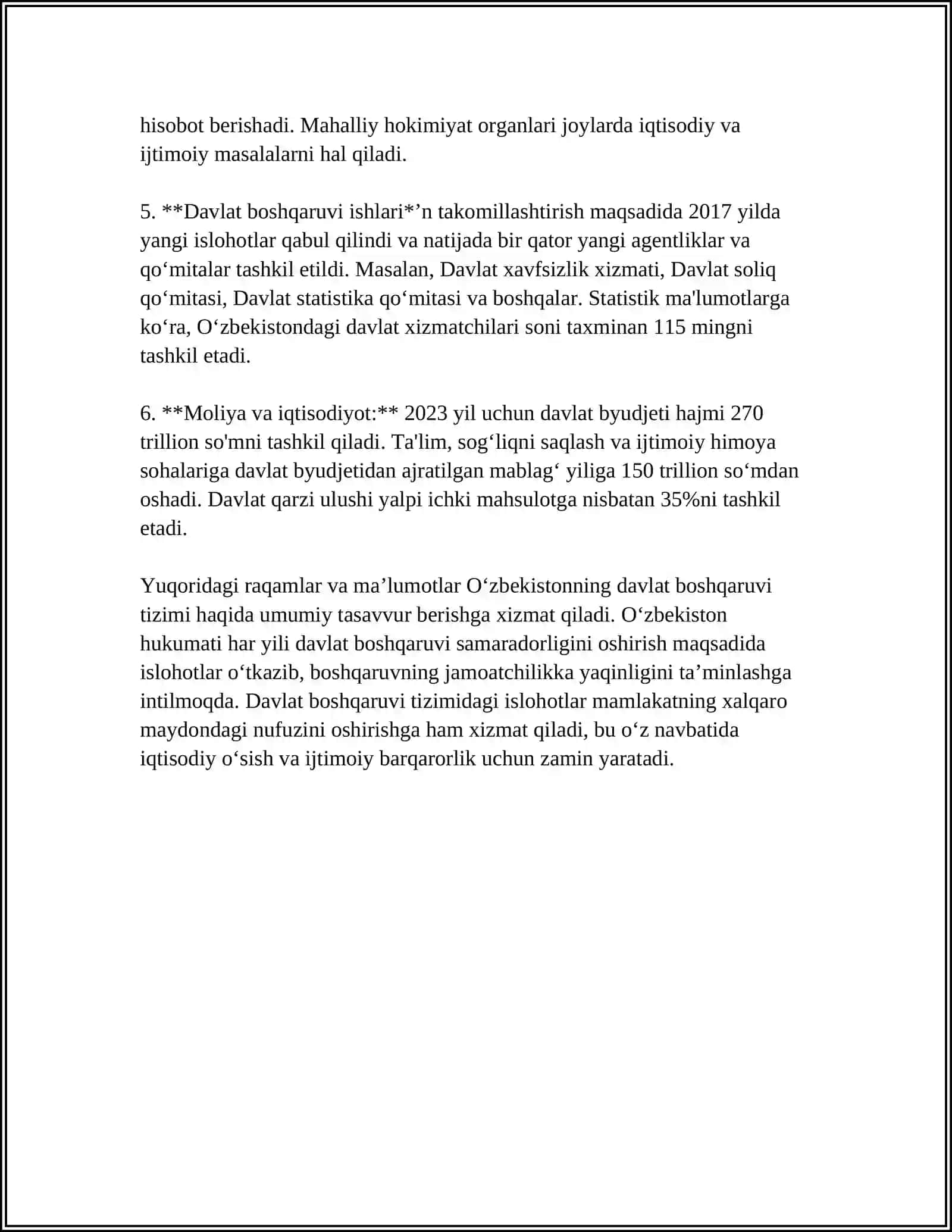 O'zbekiston Davlat Boshqaruvi Tizimi 4