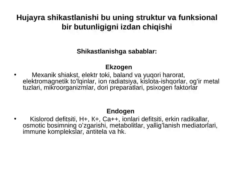 Hujayra Shikastlanishi 4