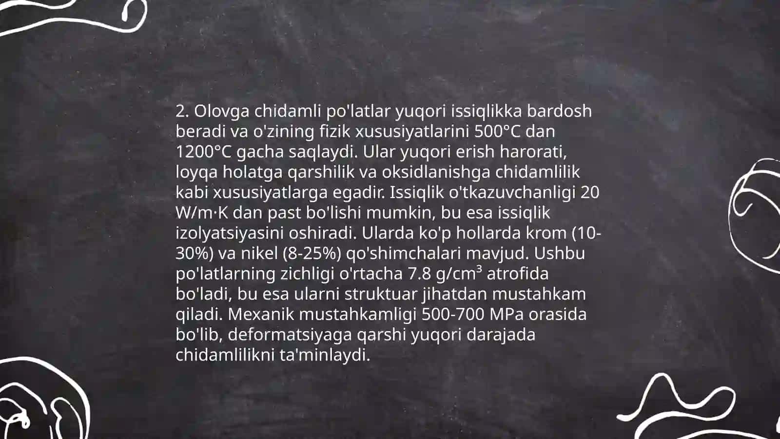 Olovga chidamli po’latlar va ularning qotishmalari 4