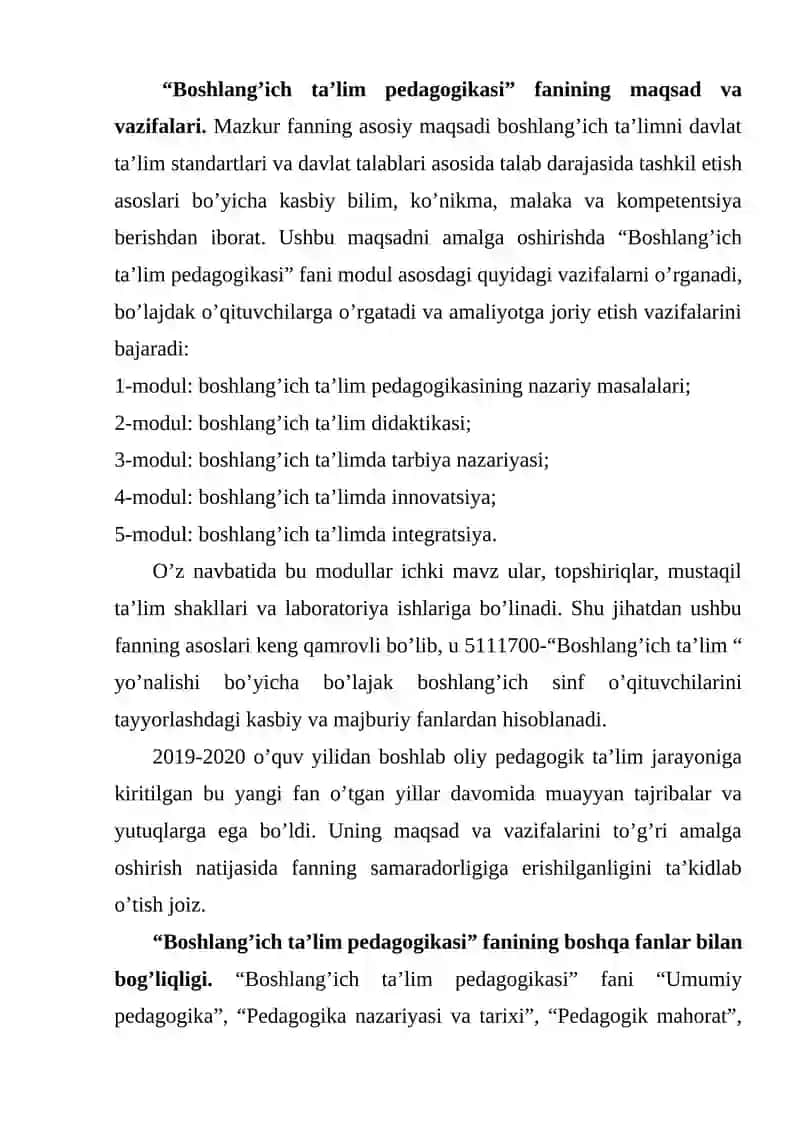 Boshlang’ich ta’lim pedagogikasi 4