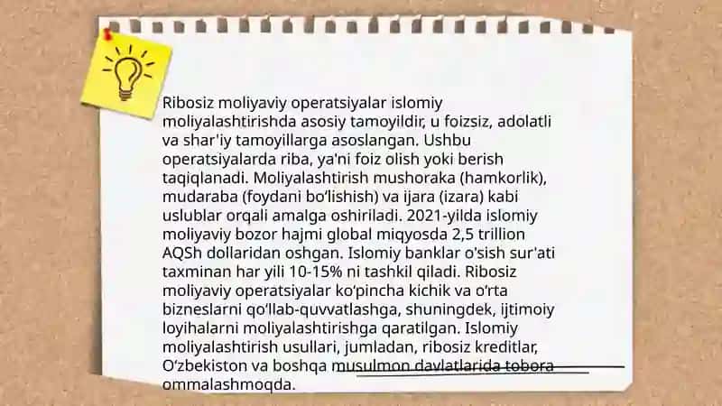 Islom moliyasining mohiyati tamoyillari va asosiy qonuniyatlari 4