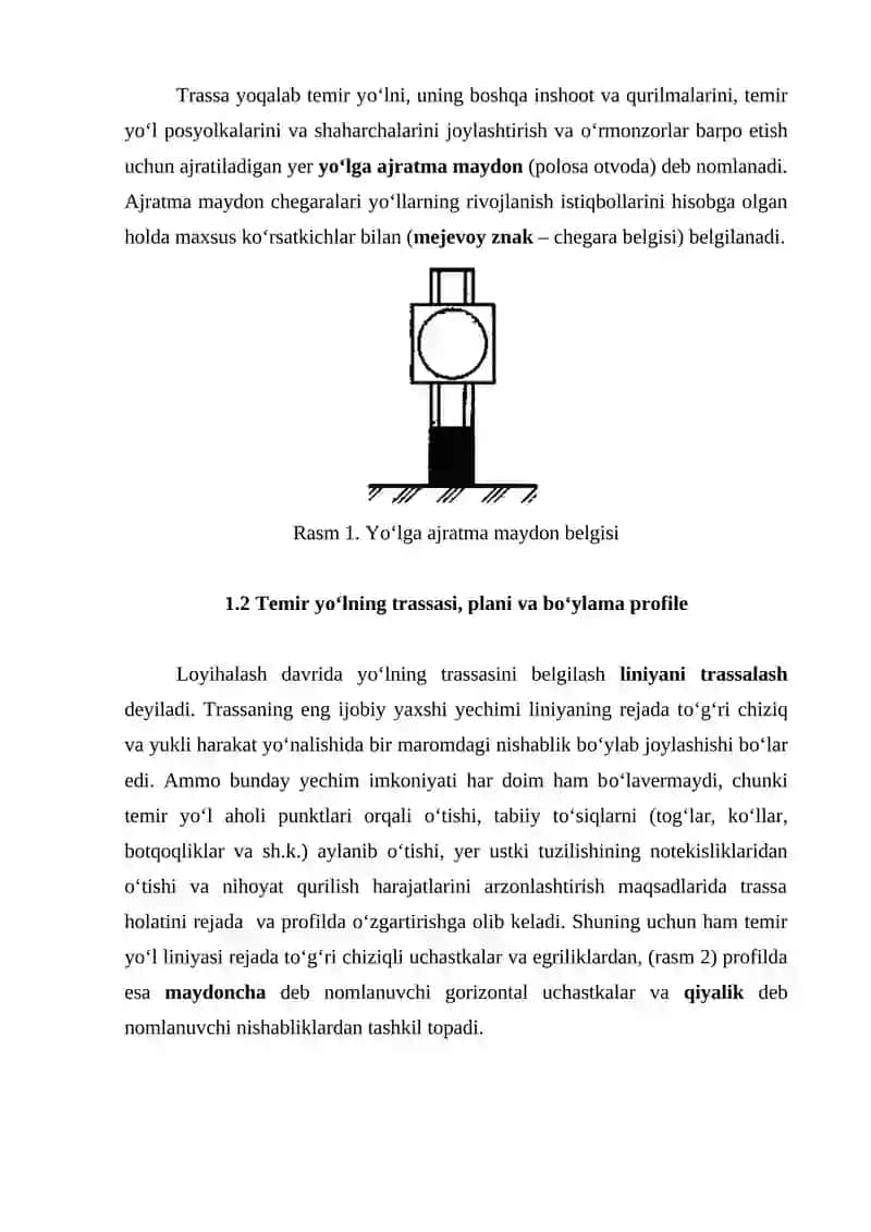 Temir yoʻl vokzali loyihasini loyihalashtirish va ishlab chiqish 4