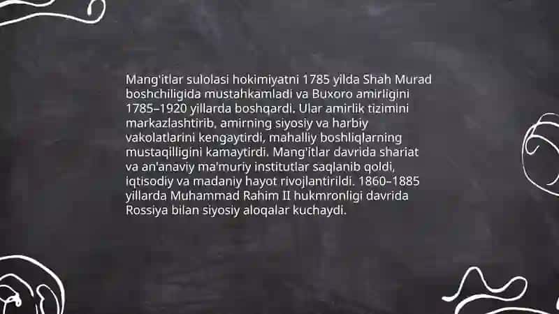 Buxoro xonligida amirlik boshqaruvining joriy etilishi 4