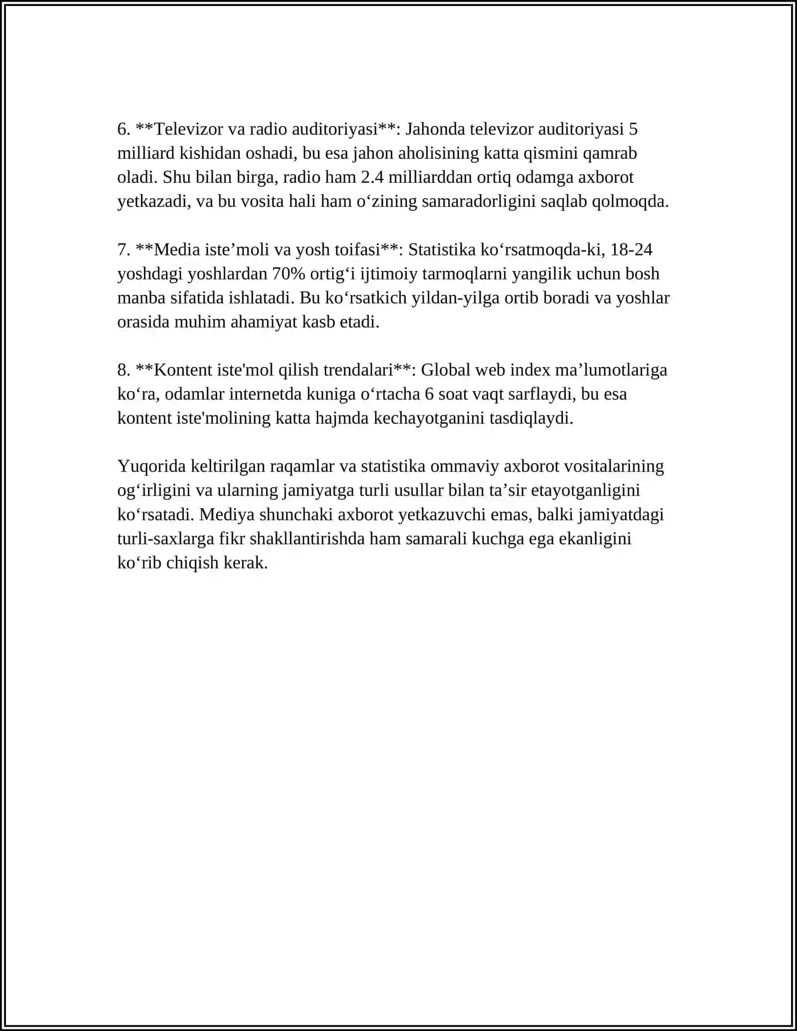 MEDIYANING AUDOTORIYAGA TASIRI 4